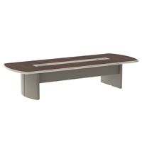 Table de conférence moderne minimaliste couleur noyer massif pour 6 à 14 personnes, vente chaude