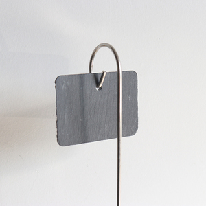 Etiquettes en pierre noire, 10x7cm, fait main, <span class=keywords><strong>prix</strong></span> Direct d'usine, étiquettes pour plantes en <span class=keywords><strong>ardoise</strong></span> naturelle, avec piquet en métal, vente en gros - Product Image 2