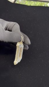 Diseño Personalizado, Nuevo Colgante de Letra P en Plata de Ley 925 con Incrustaciones de Moissanita VVS, Estilo Hip Hop, Disponible a los Mejores Precios - Product Image 2