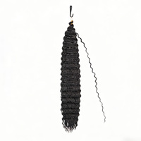 Extensions en vrac de cheveux synthétiques tressés teints en fibre haute température, double trame, 100g, ondulations profondes, pour machine à tresser au crochet