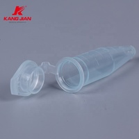 Tube de microcentrifugation transparent en polypropylène (PP) avec bouchon à pression, pour tests de laboratoire, 0,2 ml, 0,5 ml, 1,5 ml
