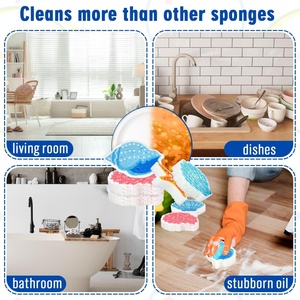 Spugne per Pulizia Non Graffianti a Forma di Conchiglia, per Casa, Cucina e Bagno, Spugne Assorbenti a Forma di Stella Marina per Lavaggio Piatti - Product Image 2