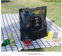 Bolsa de Compras Térmica 2 en 1 con Logotipo Personalizado, Bolsa de Playa con Compartimento Refrigerante para Mujeres y Hombres