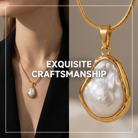 Collar con Colgante de Concha Natural con Lazo de Corazón, Chapado en PVD de 18k, Acero Inoxidable 316L, Joyería de Verano de Alta Calidad, Resistente al Agua, RINHOO
