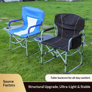 <span class=keywords><strong>Chaise</strong></span> pliante d'extérieur <span class=keywords><strong>en</strong></span> acier haute teneur <span class=keywords><strong>en</strong></span> carbone à haute résistance avec <span class=keywords><strong>petite</strong></span> table pour la pêche, tabouret de directeur multifonctionnel de loisirs - Product Image 3