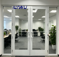 Portes de salle blanche modernes à ouverture latérale, coupe-vent, en alliage d'aluminium fini, pour résidentiel, commercial, supermarché, hôpital