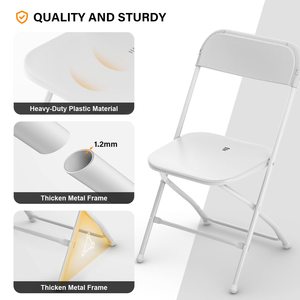Top Quality Wholesale Portable Foldable <b>Chair</b> Wedding Event <b>Plastic</b> <b>Chairs</b> <b>White</b> Resin Folding <b>Chair</b> for Events Garden - Product Image 2