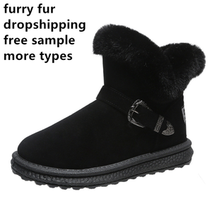 Chaussures en fourrure de <span class=keywords><strong>renard</strong></span> pour femmes et filles, bottes de neige, vente en gros directement à l'usine, à la mode, vente en gros pas cher échantillon gratuit - Product Image 3