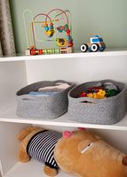 Panier de rangement en corde de coton tissé Table à langer organisateur placard serviettes bébé pépinière panier cadeau paniers vide panier à linge