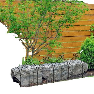 Panel de valla de hierro negro resistente al óxido para jardín, patio, terraza o separación de espacios. - Product Image 5