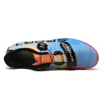 Chaussures de vélo professionnelles pour hommes, avec crampons autobloquants SPD, en EVA et PU, style décontracté, maille, semelle intérieure en nylon et carbone, pour l'été, OEM
