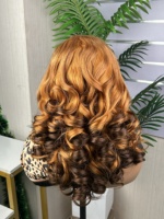 Cabello humano 100% natural de alta densidad 13*4 sdd con efecto voluminoso