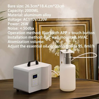 Diffuseur d'arômes d'ambiance commercial de grande capacité 2L pour hôtel, contrôle WiFi via application, système de diffusion de parfum sans eau pour CVC, modèle de table