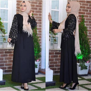 Robe Abaya à paillettes pour femmes, tenue de fête, Style musulman, marocain, nouvelle collection - Product Image 5