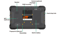 Tablette PC Android robuste pour véhicule de 10,1 pouces, 1000 nits, personnalisée, IP67, 4G, GPS, CANBUS, pour la gestion de flotte