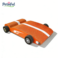 Rascador para Gatos Reversible en Forma de Superdeportivo F1 Naranja Personalizable, Rascador para Gatos de Cartón Corrugado Ensamblado, Sofá Rascador para Gatos Grande