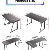 Escritorio de Computadora para Juegos RGB Ergonómico Moderno con Altura Ajustable y Doble Motor Eléctrico, Superventas
