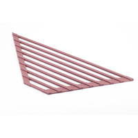 Égouttoir d'angle triangulaire en silicone enroulable, tapis de drainage pliable pour évier de cuisine, pour vaisselle, fruits et légumes