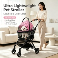 Poussette pour animaux de compagnie JXB PG8140 légère, pliable et avec panier détachable, idéale pour les voyages avec les animaux.