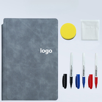 Bloc-notes pliable Mini A5 avec tableau blanc pour notes et mémos avec surface effaçable à sec