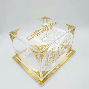 Custom clear Islamic eid acrylic book holder for ramadan decor quarn display