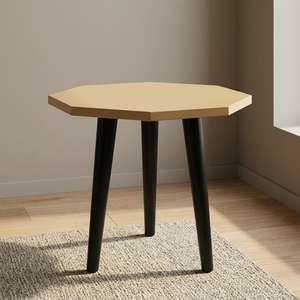 Modern Durable Handmade Wooden End <b>Table</b> Octagonal Tabletop Natural Solid Wood <b>Legs</b> Minimalist <b>Coffee</b> <b>Table</b> <b>for</b> Home Office - Product Image 4