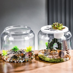 Acuario de Vidrio Transparente, Pecera Transparente para Mascotas Pequeñas, Terrario de Escritorio, Decoración del Hogar - Product Image 3