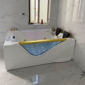 Venta caliente jacuzzis dos personas negro blanco Whirlpool acrílico masaje bañera con tres faldas Hotel lujo bañera hidromasaje - Product Image 6