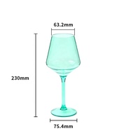 Verres à vin rouge en plastique de qualité supérieure, gobelet à vin à tige avec Design de bol allongé