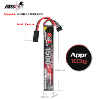 GNB GAONENG 1500MAH 3S 11.1V 30C 60C RC LiPo batterie AirSoft Mini Tamiya connecteur