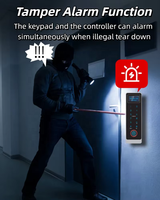 Étanche DC 10V-24V OLED Écran D'empreintes Digitales Tuya App RFID Sonnette Clavier Autonome Contrôle D'accès