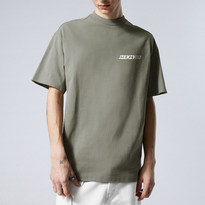 T-shirt conçu en coton biologique de qualité supérieure imprimé surdimensionné Cropped <span class=keywords><strong>Essentials</strong></span> col haut à manches courtes t-shirts pour hommes - Product Image 2