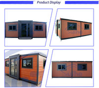 Abri de stockage extérieur Petite maison Mobile Extensible Maison en acier Portable Pliable Mobile Maison préfabriquée