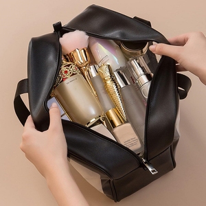 Sac de toilette transparent en PVC imperméable pour femmes et hommes, trousse de toilette, ensemble de 3 pièces, organiseur de maquillage, pochette cosmétique - Product Image 4