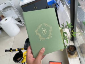 Tùy chỉnh sang trọng lụa tua nhung lời mời đám cưới thiết lập đám cưới mời Thẻ vàng lá hoàng gia màu xanh Hộp quà tặng - Product Image 6