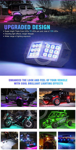 แอปควบคุมไฟส่องสว่างสุดเจ๋งพร้อมรีโมท RF 13W 18W 22W 6in1 8in1 10in1 IP67 กันน้ำ RGB-W ชุดไฟ LED สำหรับล้อรถ ATV - Product Image 5