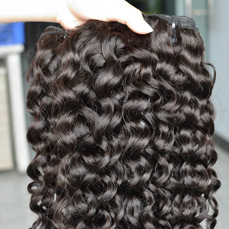 Best quality hair Water wave malaysian human hair bundles raw mink virgin wholesale