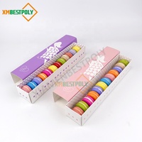 Emballage en papier alimentaire personnalisé pour macarons, boîte pliable pour biscuits, desserts, baklava, boîtes en papier à tiroir coulissant