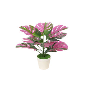 Plantas Artificiales Realistas de Hoja Grande en Maceta para Decoración de Exteriores, Venta al Por Mayor - Product Image 2