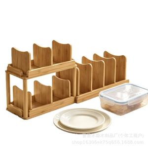 Wooden <b>Plate</b> <b>Rack</b> Multi Layer Drain <b>Rack</b> For Kitchen Countertop Storage Quick Dry Design - Product Image 5