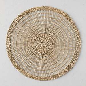 Premium Square Seagrass Woven Placemats Durable Natural Fiber <b>Table</b> <b>Protectors</b> Rustic Style Sustainable Home Decor Kitchen - Product Image 2