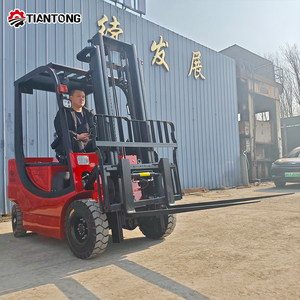 Chariot élévateur à fourche au lithium 4x4 de 2 tonnes, grande autonomie, idéal pour la manutention logistique quotidienne - Offre Spéciale - Product Image 1