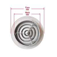 Cache-venteaux de plafond rond blanc avec vis pour remplacement de conduits de chauffage CVC, ventilateur d'extraction pour maison, bureau, cuisine, ventilation - Chine