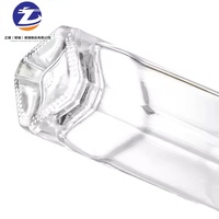 Bouteille de vin en verre cristal plat transparent 700 ml avec bouchon en liège, emballage haut de gamme, whisky, Baijiu, bouteille vide personnalisable