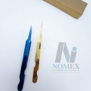 Pince à épiler enduite de couleur plasma pour extension de cils Pince à cils pointue droite de la meilleure qualité avec nom de marque personnalisé - Product Image 5