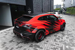 Kit carrosserie en fibre de carbone style V ZNDR pour Urus – Nouveau kit auto-adhésif comprenant lèvre avant, jupes latérales, diffuseur, spoiler et pare-chocs - Product Image 4