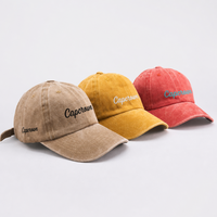 Casquette de baseball personnalisée de haute qualité avec logo brodé, effet vieilli, 6 panneaux, pour homme, en coton lavé, style sport, casquette de papa