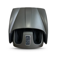 Masseur pour mollets et pieds avec vibration chauffante et pression d'air, télécommande sans fil, plastique + cuir PU, certifié CE