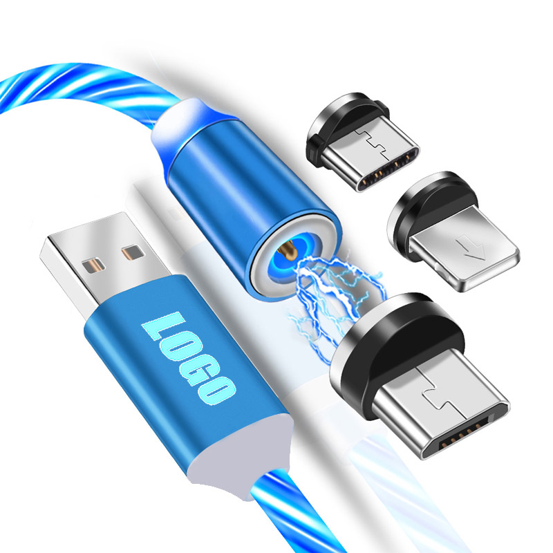 Wik-YD 3 в 1 светодиодный USB светящийся Магнитный зарядный кабель для type-i для Samsung для Huawei