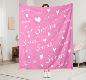 Tùy Chỉnh Cá Nhân Tên Chăn Bé Trẻ Em <span class=keywords><strong>Flannel</strong></span> Siêu Mềm Mại Và Fluffy Minky Chăn Tùy Chỉnh In Kỹ Thuật Số Cho Bé Trai Cô Gái - Product Image 5